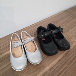 Bundle Geox Kids' Silver and Black Dress Shoes + Rachel Shoes